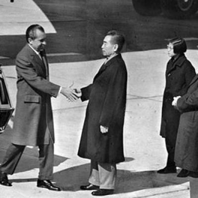 Historical Handshake Between Nixon And Zhou Enlai